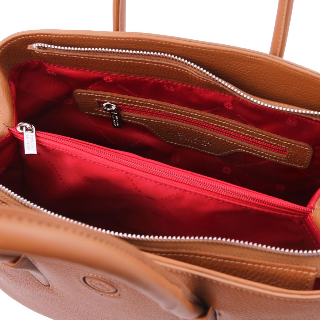 camelia-leather-handbag-tl141728 - Konjakki - kuva 4