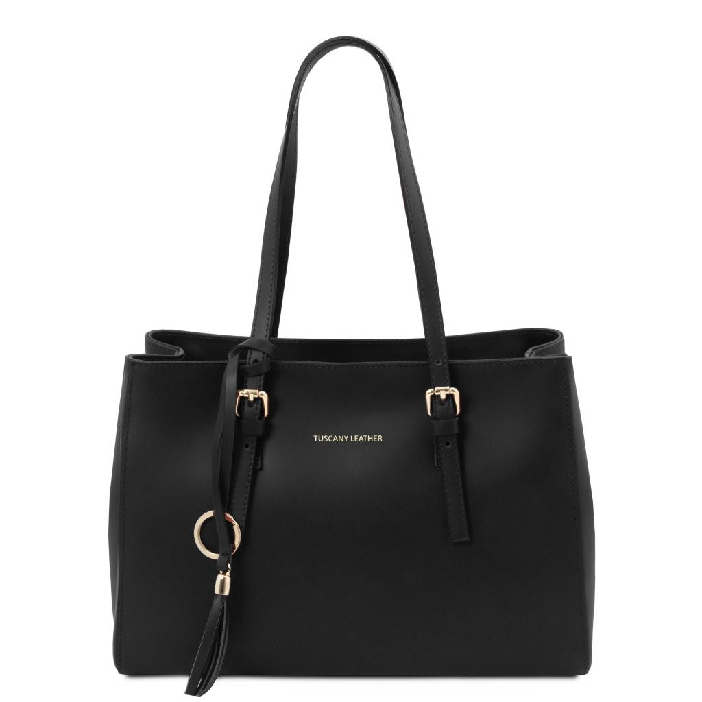tl-bag-leather-shoulder-bag-tl142037 - Musta