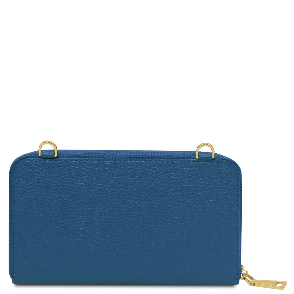urania-leather-wallet-phone-holder-with-strap-tl142433 - Deniminsininen - kuva 3