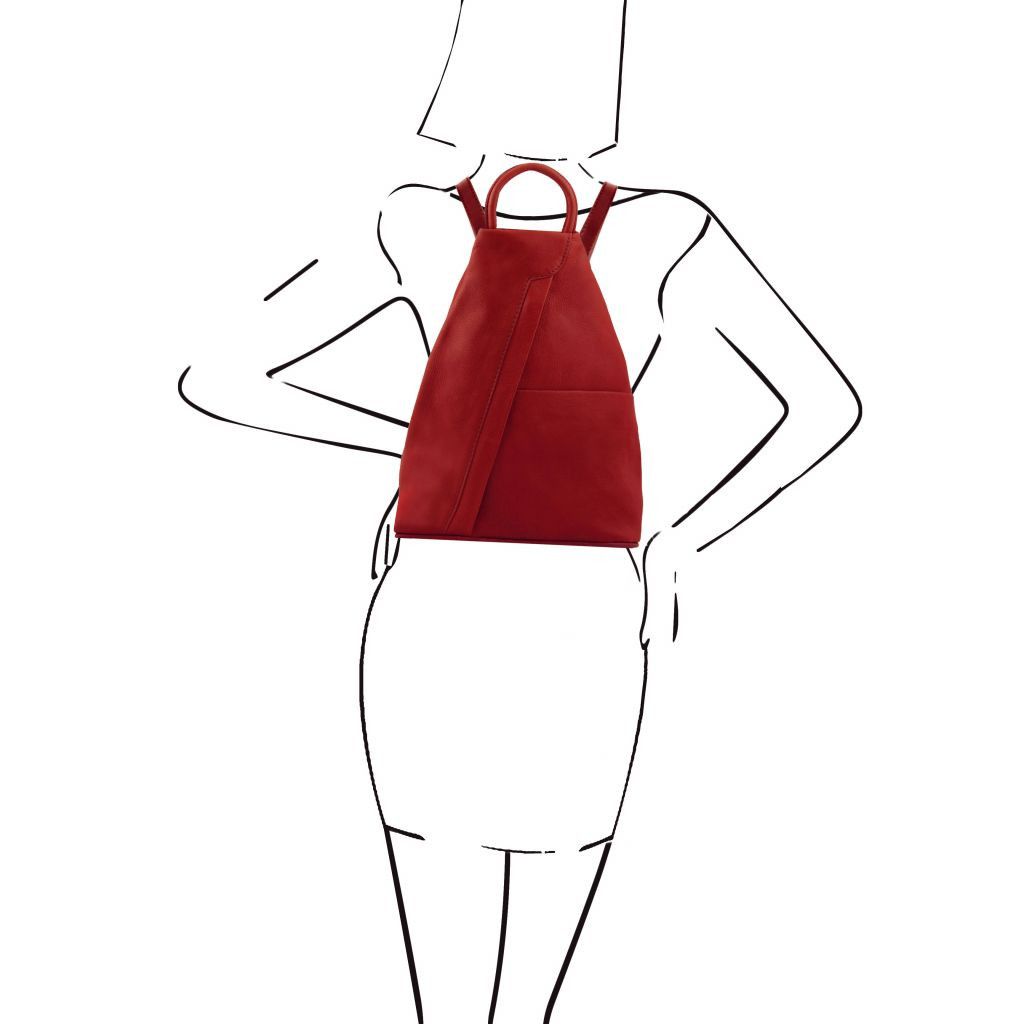 shanghai-soft-leather-backpack-tl140963 - Punainen - kuva 4