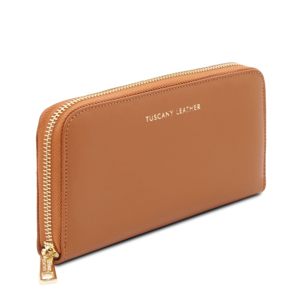 venere-exclusive-zip-around-leather-wallet-tl142085 - Konjakki - kuva 2