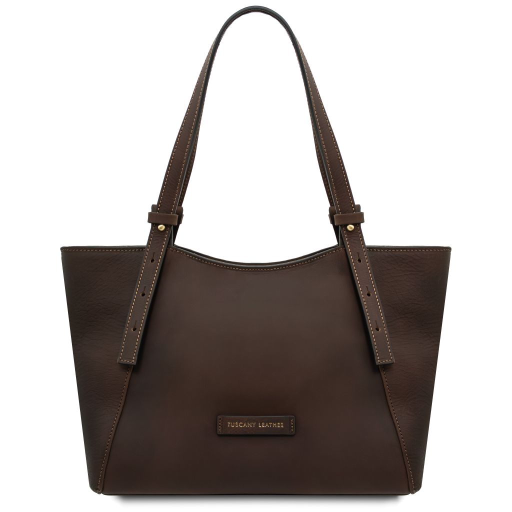 libra-leather-shoulder-bag-tl142562 - Tummanruskea