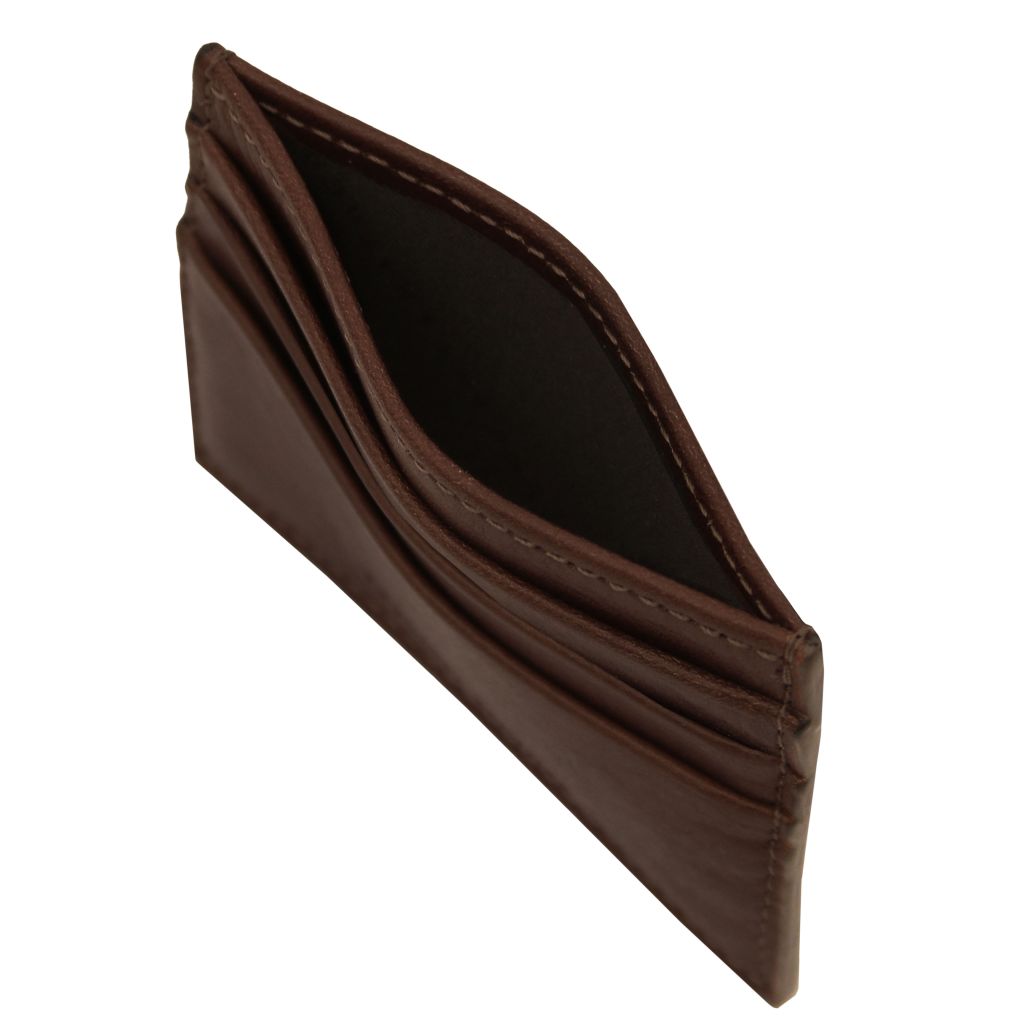 leather-credit-card-holder-tl142471 - Tummanruskea - kuva 4