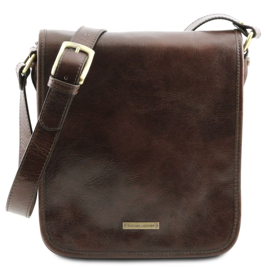 tl-messenger-two-compartments-leather-shoulder-bag-tl141255 - Tummanruskea