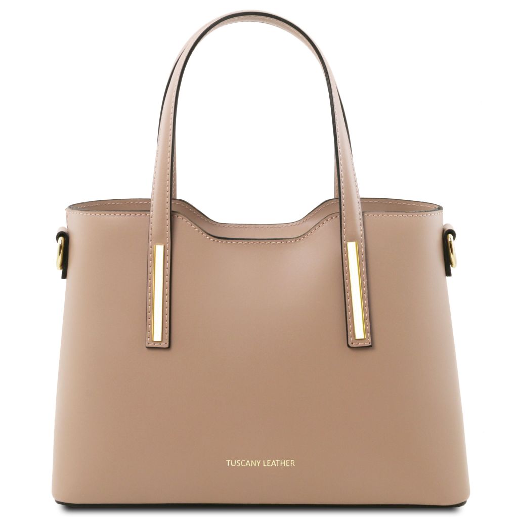 olimpia-leather-tote-small-size-tl141521 - Vaalea taupe