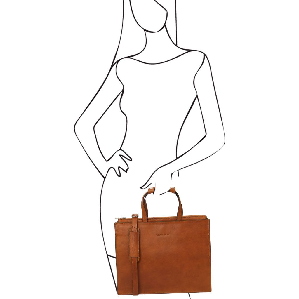 palermo-leather-briefcase-3-compartments-for-women-tl142452 - Luonnonväri - kuva 9