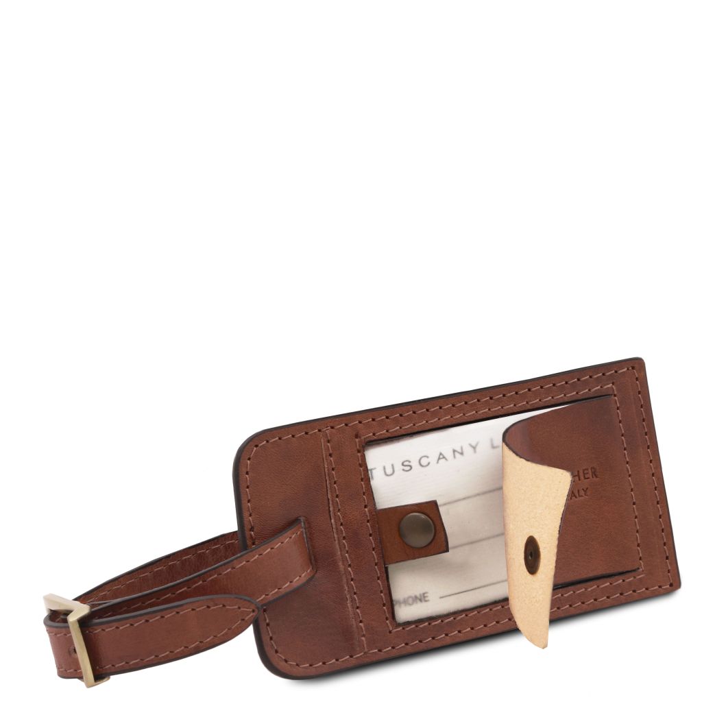 matte-leather-luggage-tag-tltagmatte - Ruskea - kuva 2