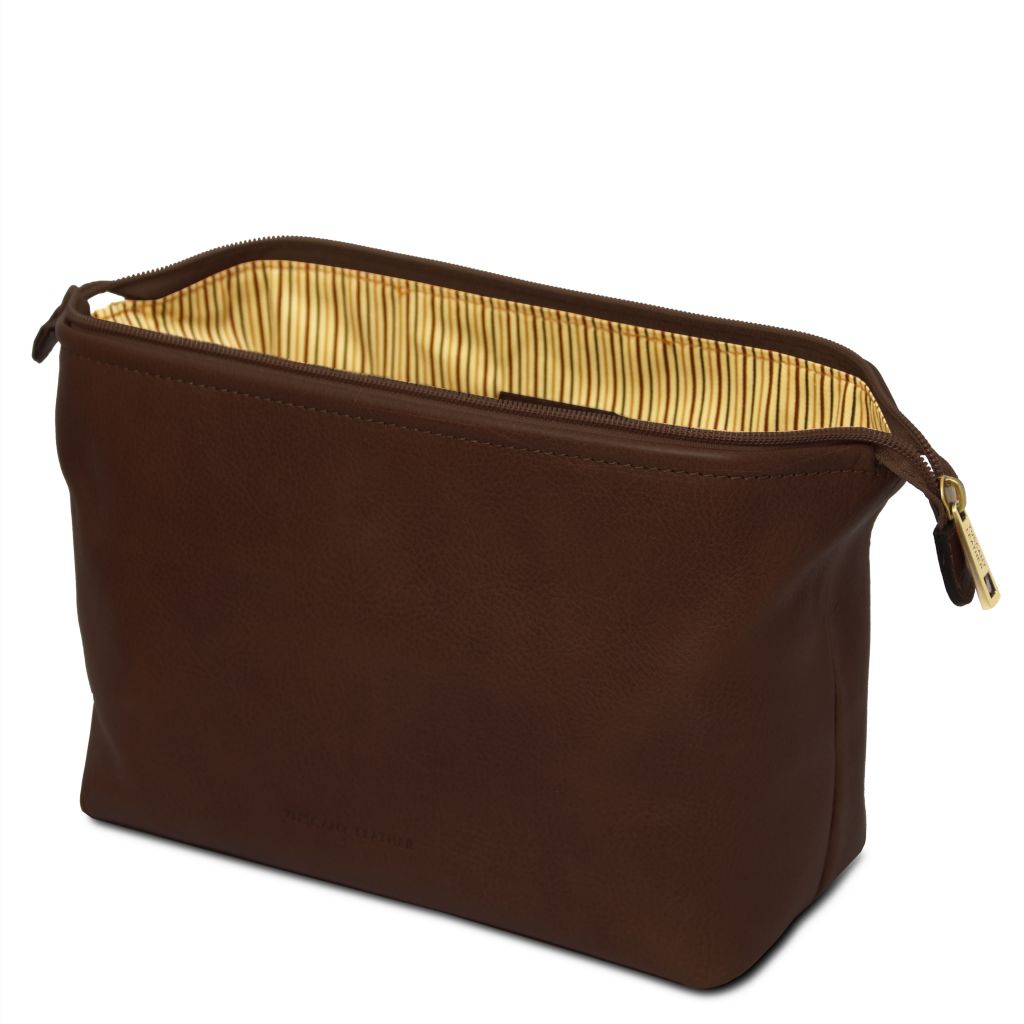 smarty-leather-toiletry-bag-large-size-tl141219 - Tummanruskea - kuva 5