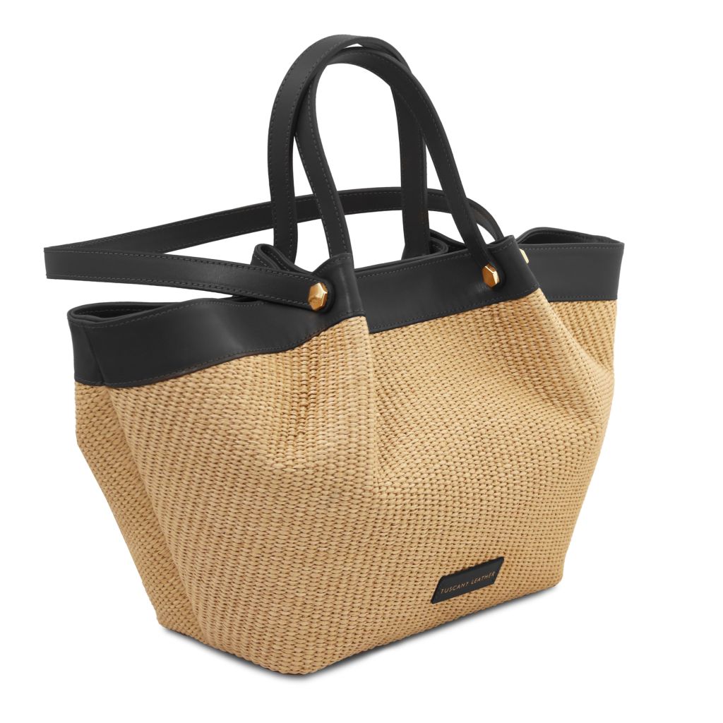 soleil-raffia-shopping-bag-tl142567 - Musta - kuva 2