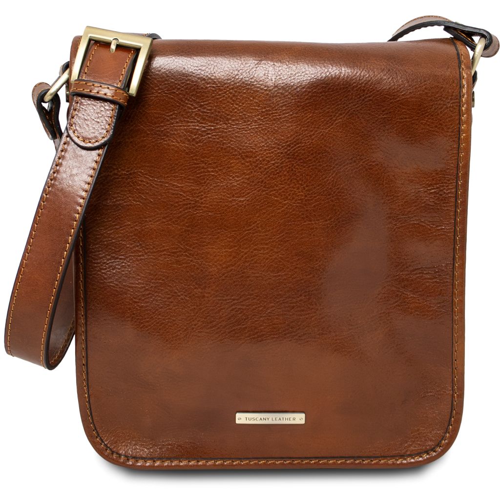 tl-messenger-two-compartments-leather-shoulder-bag-tl141255 - Hunaja