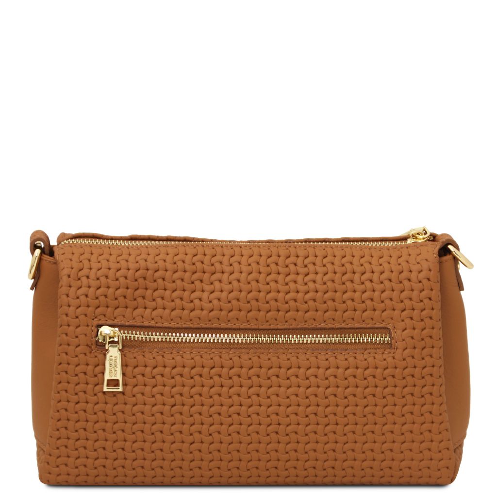 dedalo-woven-printed-leather-shoulder-bag-tl142577 - Konjakki - kuva 3
