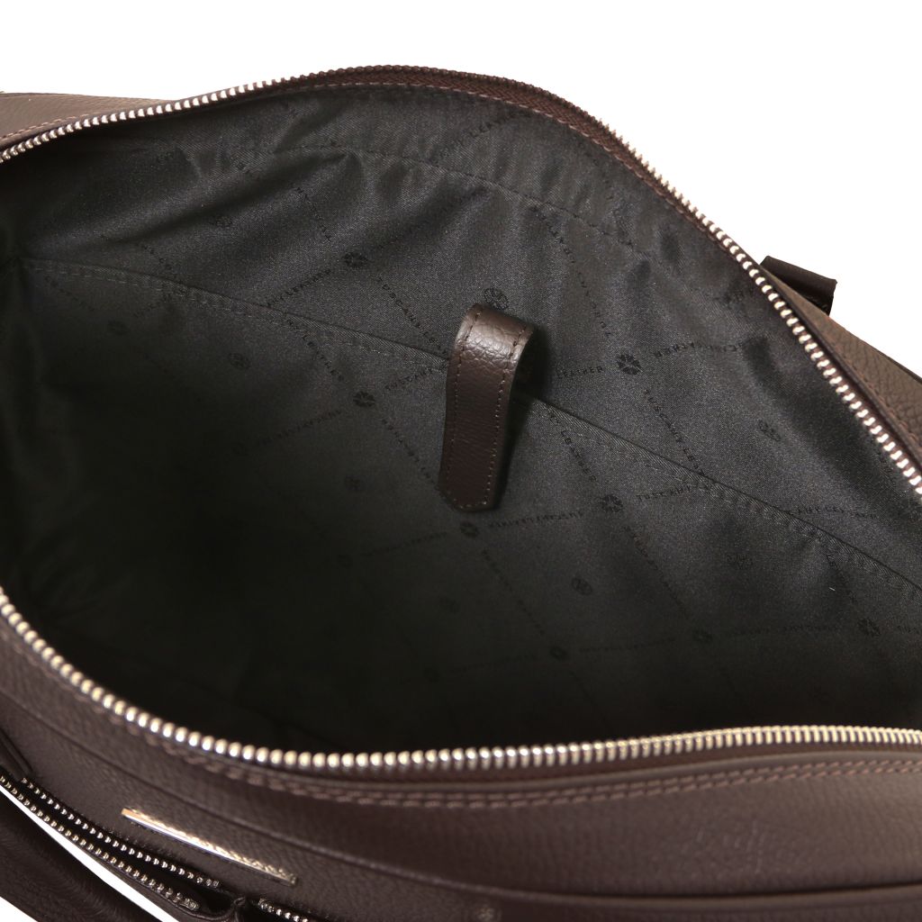 treviso-leather-laptop-briefcase-tl142546 - Tummanruskea - kuva 6