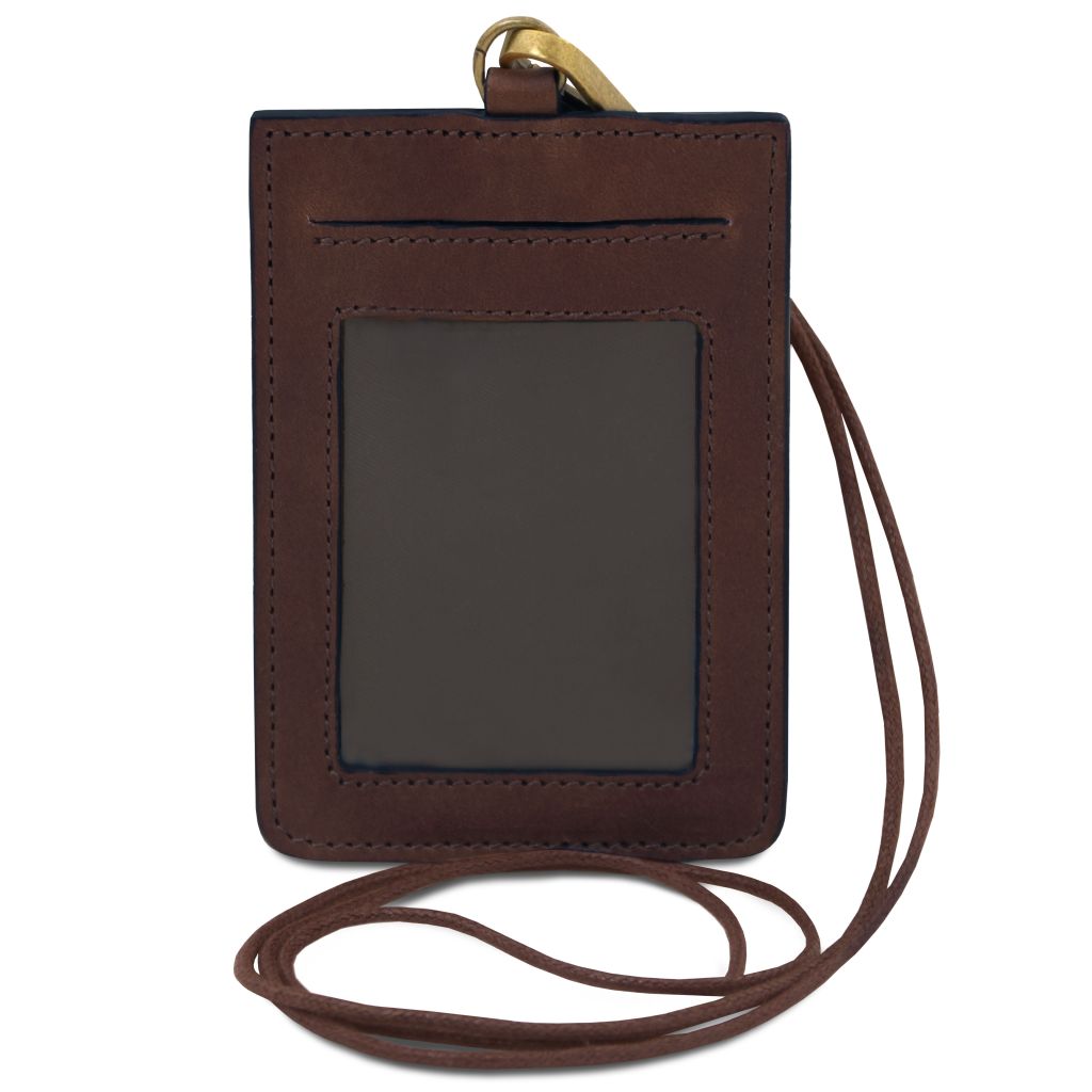 leather-badge-holder-tl142575 - Tummanruskea