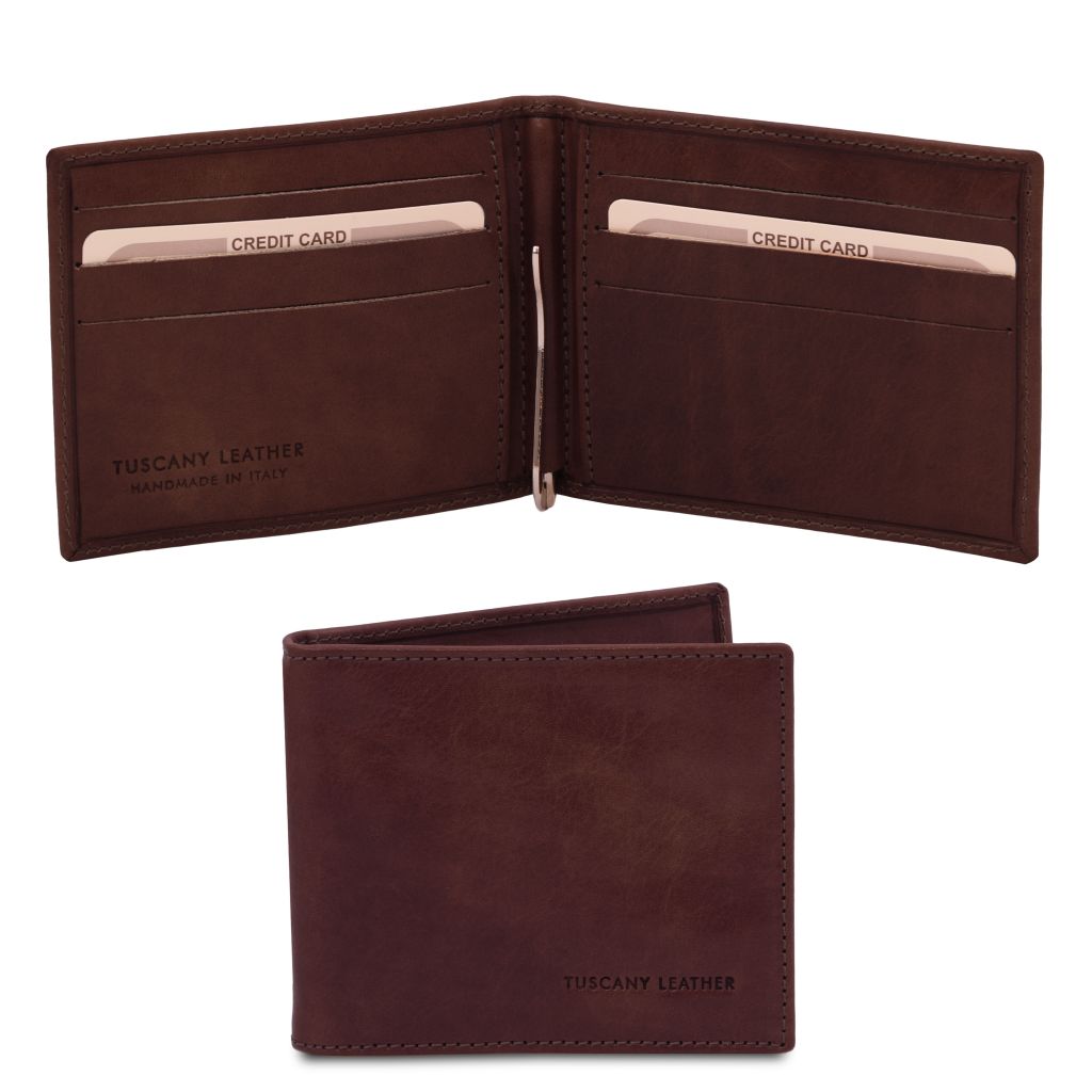 exclusive-leather-card-holder-with-money-clip-tl142055 - Tummanruskea