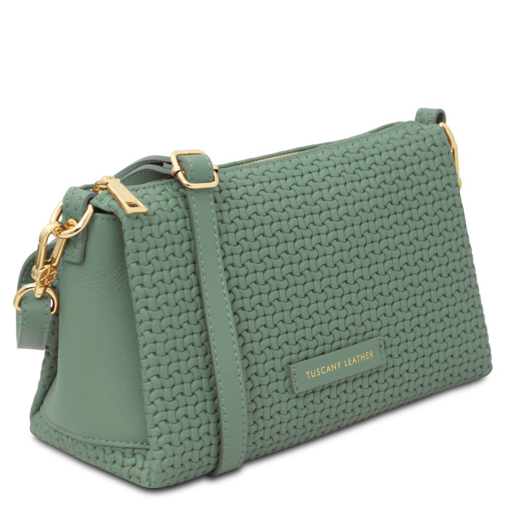 dedalo-woven-printed-leather-shoulder-bag-tl142577 - Vihreä - kuva 2