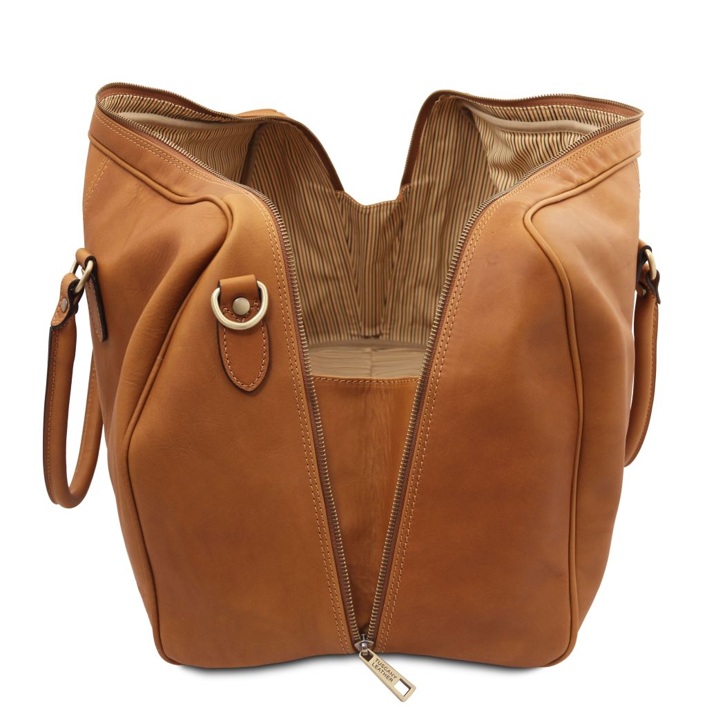 lisbona-travel-leather-duffle-bag-large-size-tl142557 - Luonnonväri - kuva 5