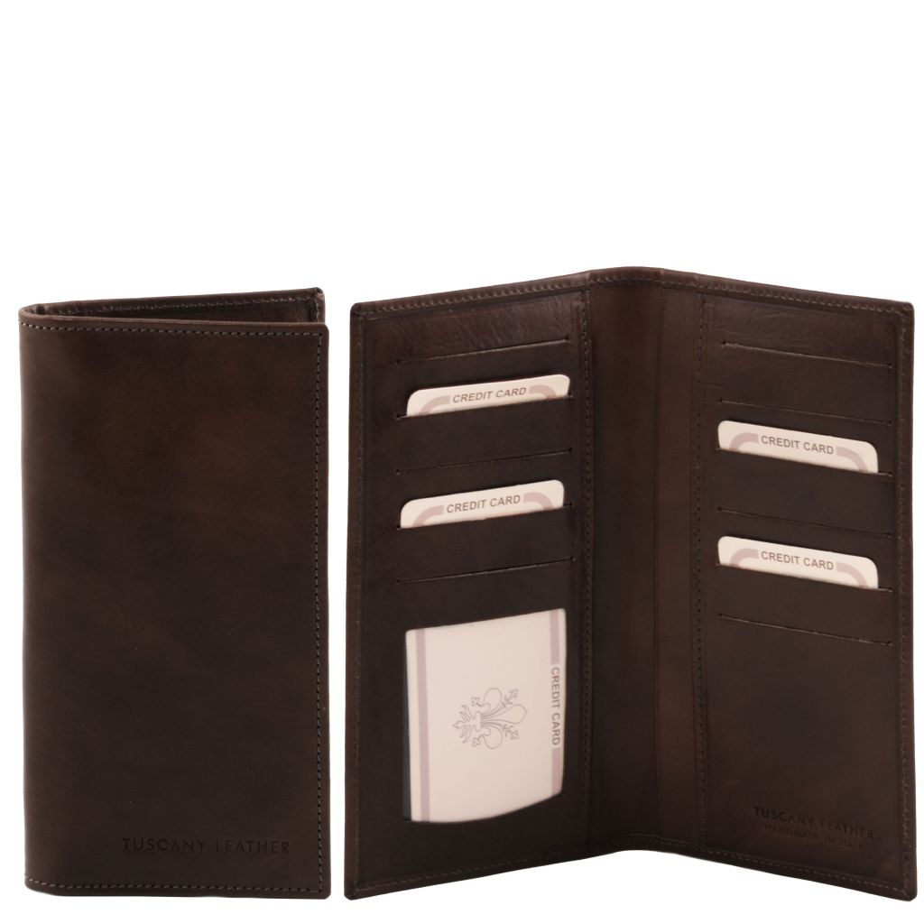 exclusive-vertical-2-fold-leather-wallet-tl140784 - Tummanruskea