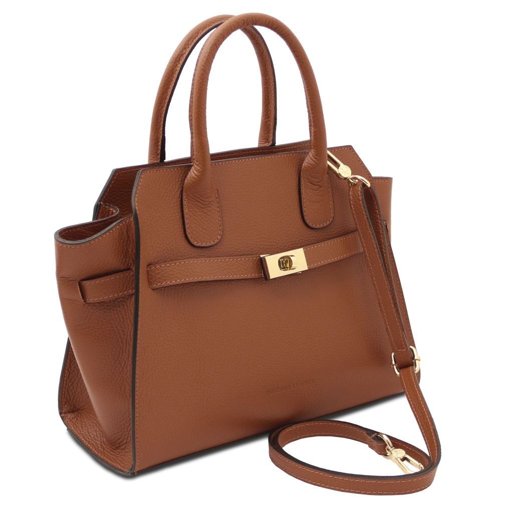 origami-leather-tote-tl142507 - Konjakki - kuva 2