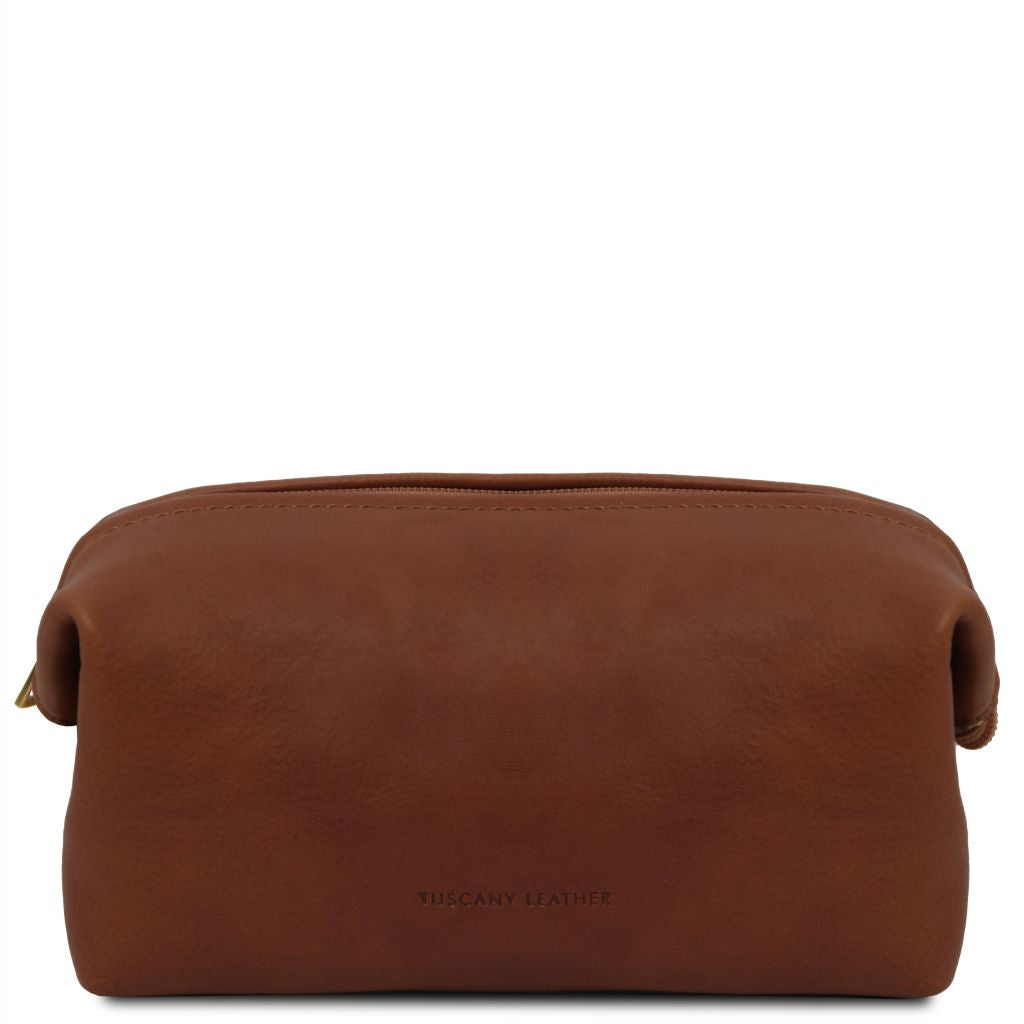 smarty-leather-toiletry-bag-small-size-tl141220 - Ruskea