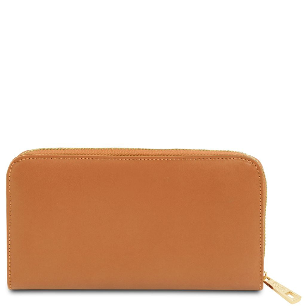 venere-exclusive-zip-around-leather-wallet-tl142085 - Konjakki - kuva 3