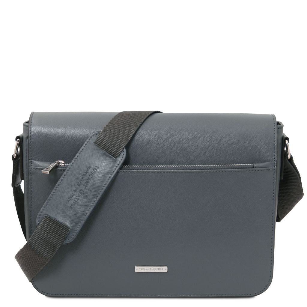 messenger-saffiano-leather-messenger-bag-tl142549 - Harmaa