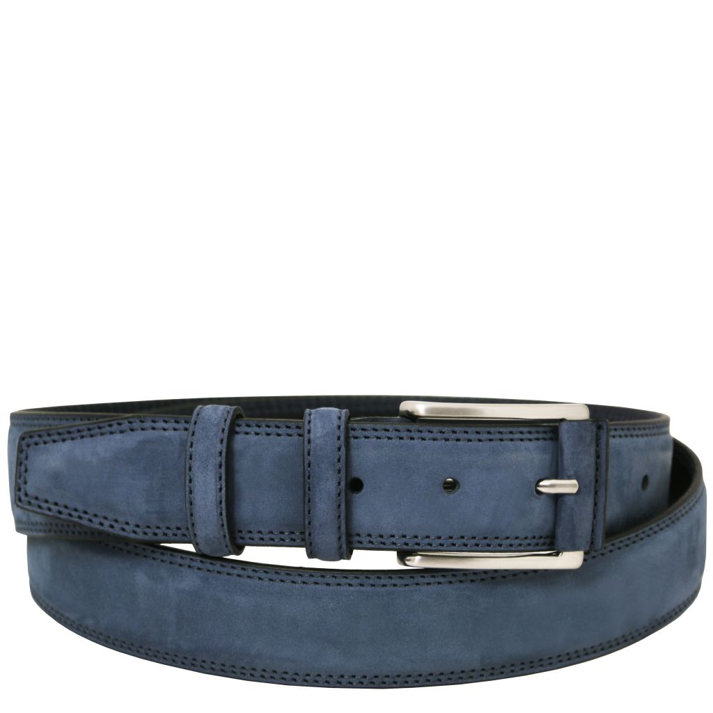 elegant-nubuck-leather-belt-35mm-tl142533 - Tummansininen