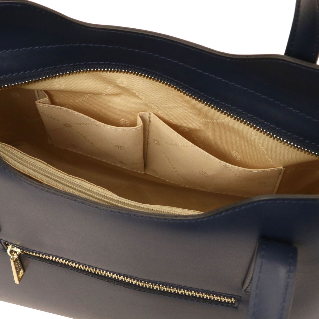 olimpia-leather-tote-tl141412 - Tummansininen - kuva 6