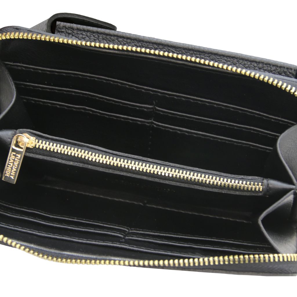 tl-bag-leather-wallet-phone-holder-with-strap-tl142323 - Musta - kuva 5