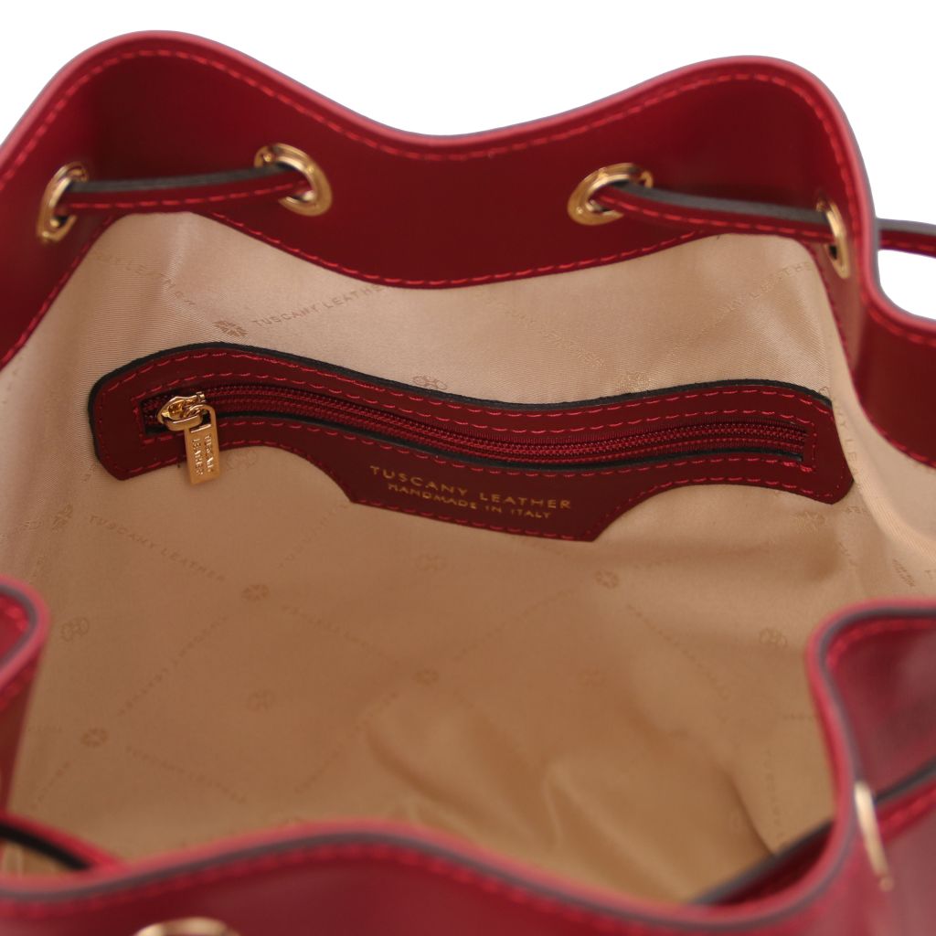 vittoria-leather-bucket-bag-tl141531 - Punainen - kuva 4