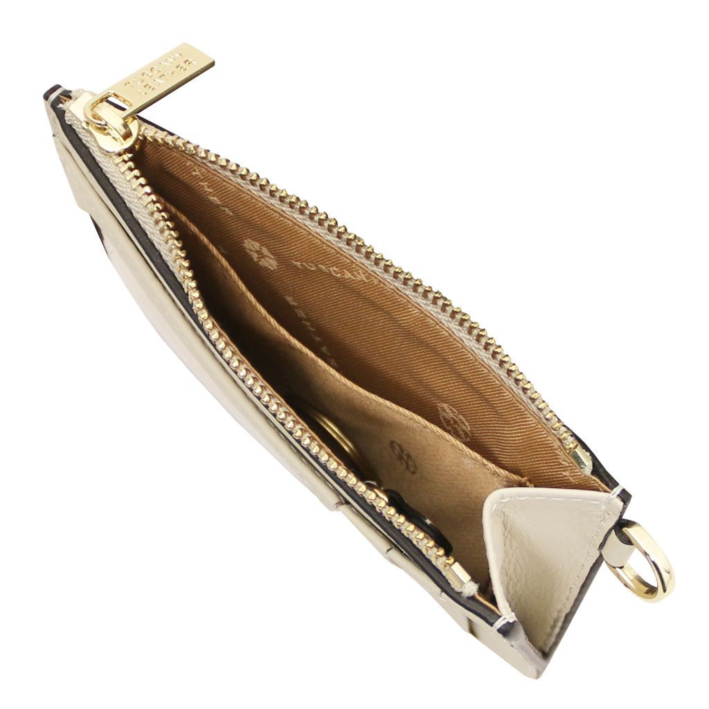 leather-card-holder-with-handle-tl142544 - Beige - kuva 5