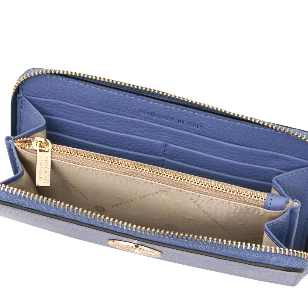 financier-exclusive-zip-around-leather-wallet-tl142485 - Sininen - kuva 4