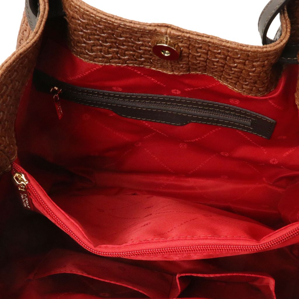 tl-keyluck-woven-printed-leather-shopping-bag-tl141573 - Kaneli - kuva 4