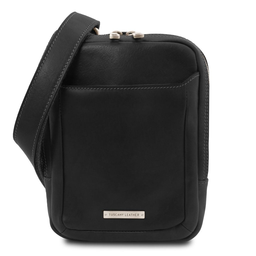 mark-leather-crossbody-bag-tl142428 - Musta