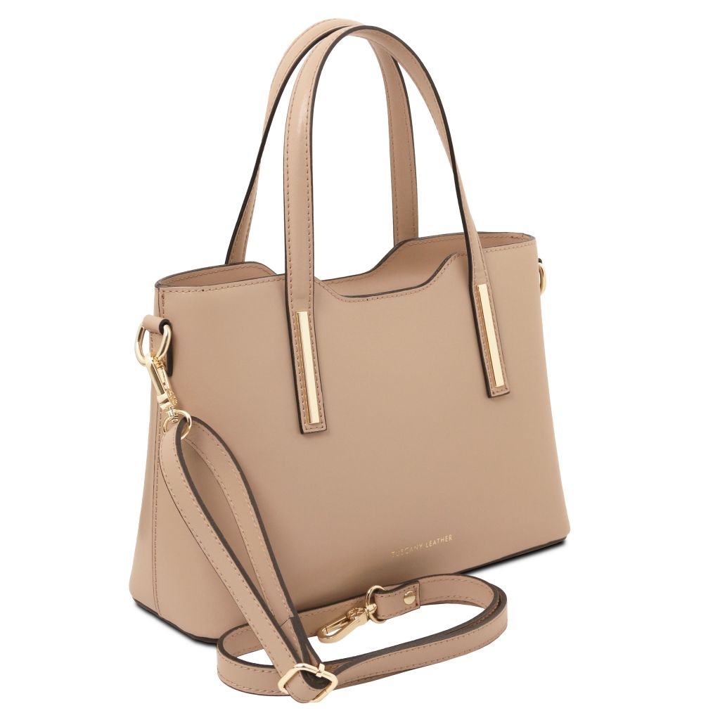 olimpia-leather-tote-small-size-tl141521 - Vaalea taupe - kuva 2