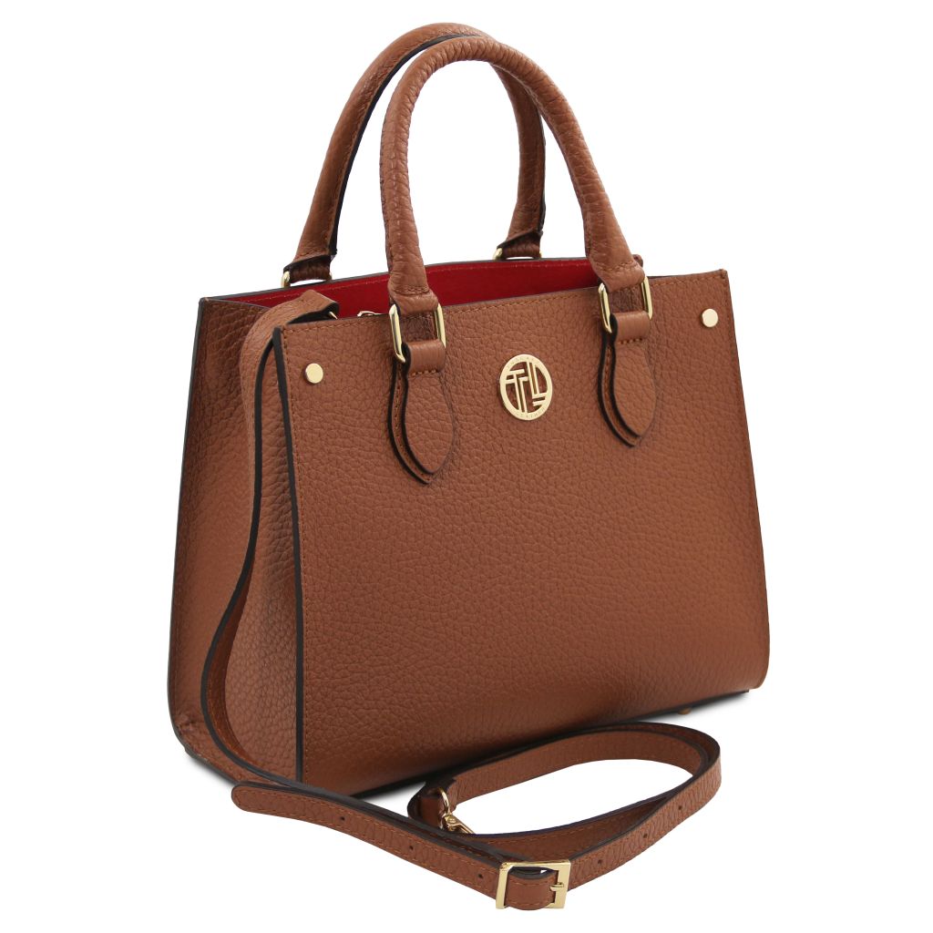 dama-leather-handbag-tl142565 - Konjakki - kuva 2