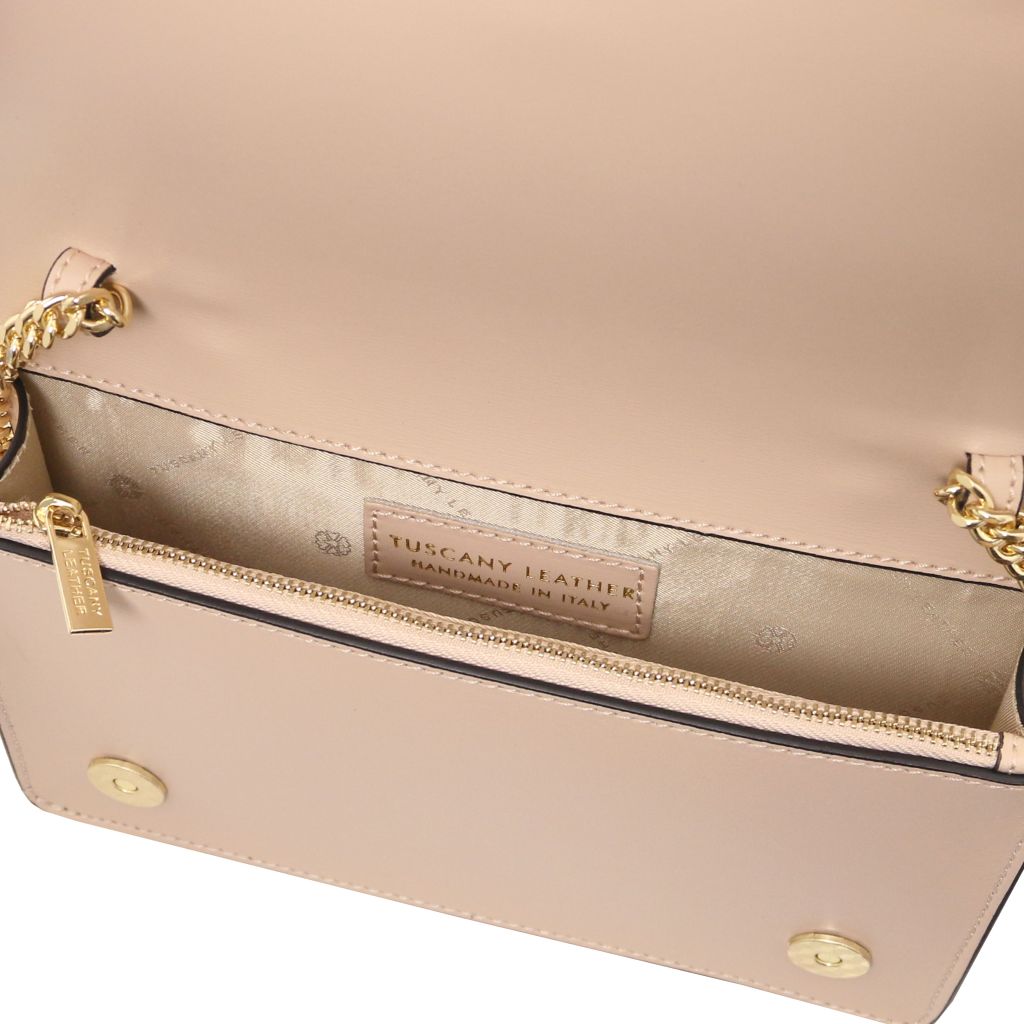 opera-leather-clutch-with-chain-strap-tl142505 - Nude - kuva 5