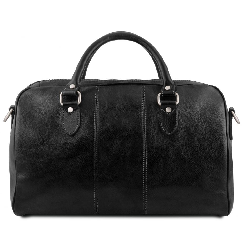 lisbona-travel-leather-duffle-bag-small-size-tl141658 - Musta - kuva 3