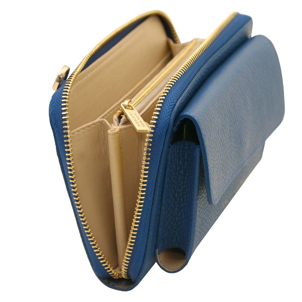 urania-leather-wallet-phone-holder-with-strap-tl142433 - Deniminsininen - kuva 4