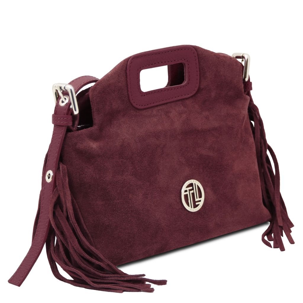 Nomade - Mokkanahkainen hapsullinen clutch-laukku - TL142496
