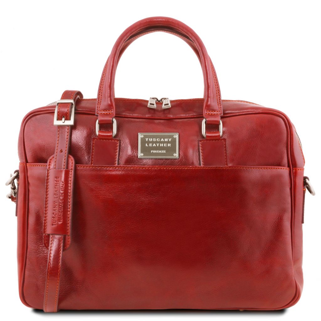 urbino-leather-laptop-briefcase-with-front-pocket-tl141241 - Punainen