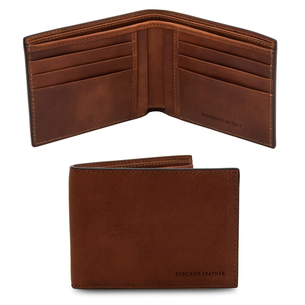 exclusive-2-fold-leather-wallet-for-men-tl142553 - Ruskea