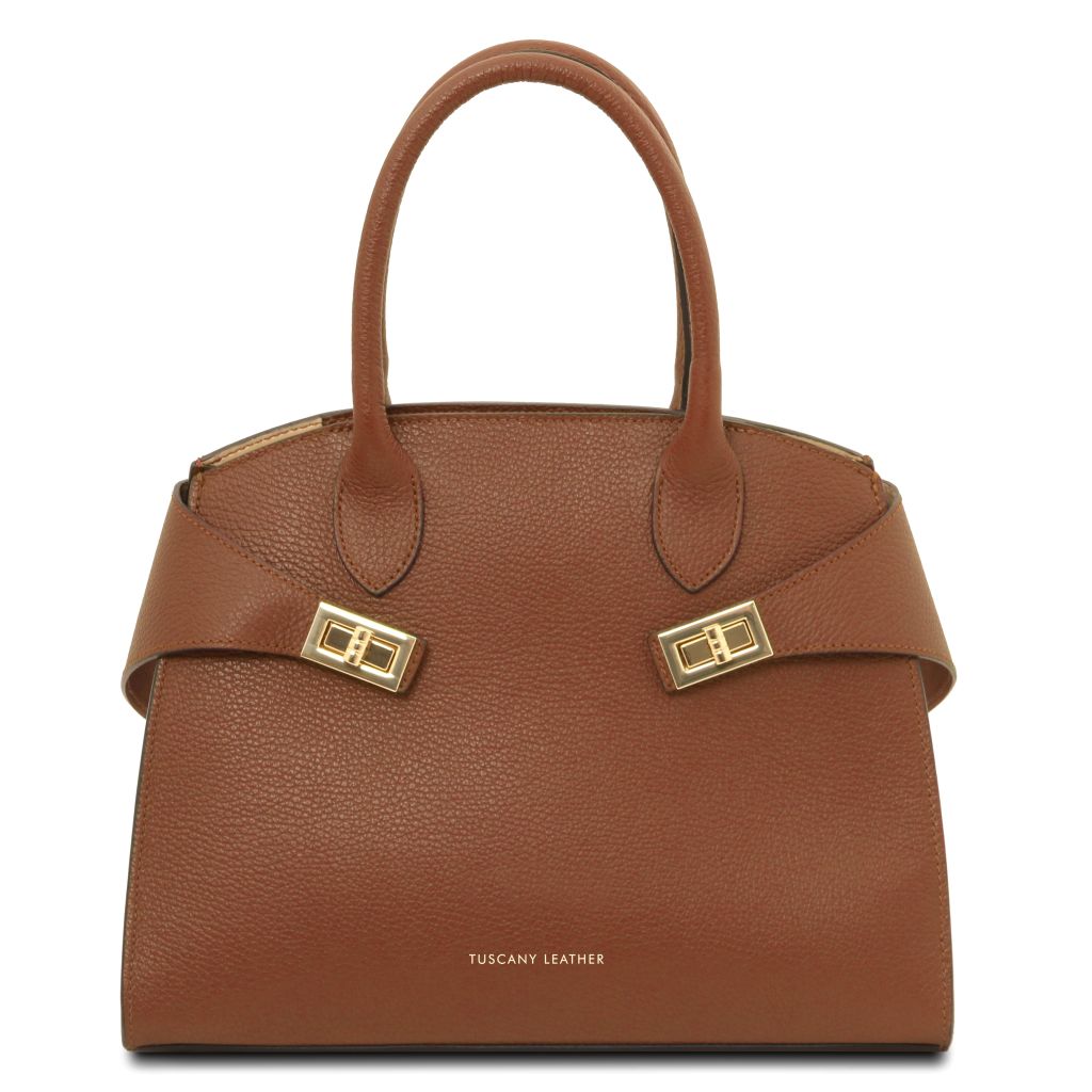 coccola-leather-handbag-tl142421 - Konjakki
