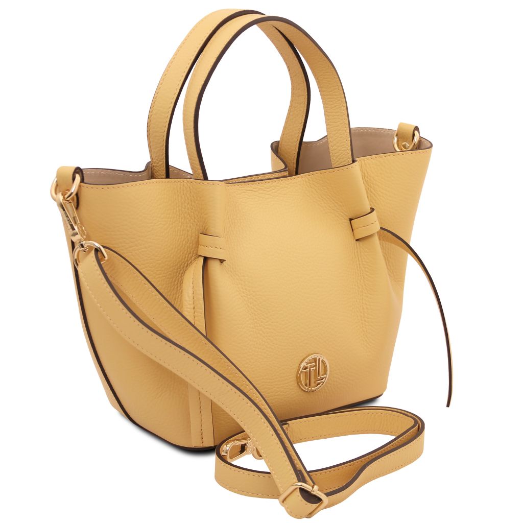 legame-leather-handbag-small-size-tl142482 - Pastellinkeltainen - kuva 2