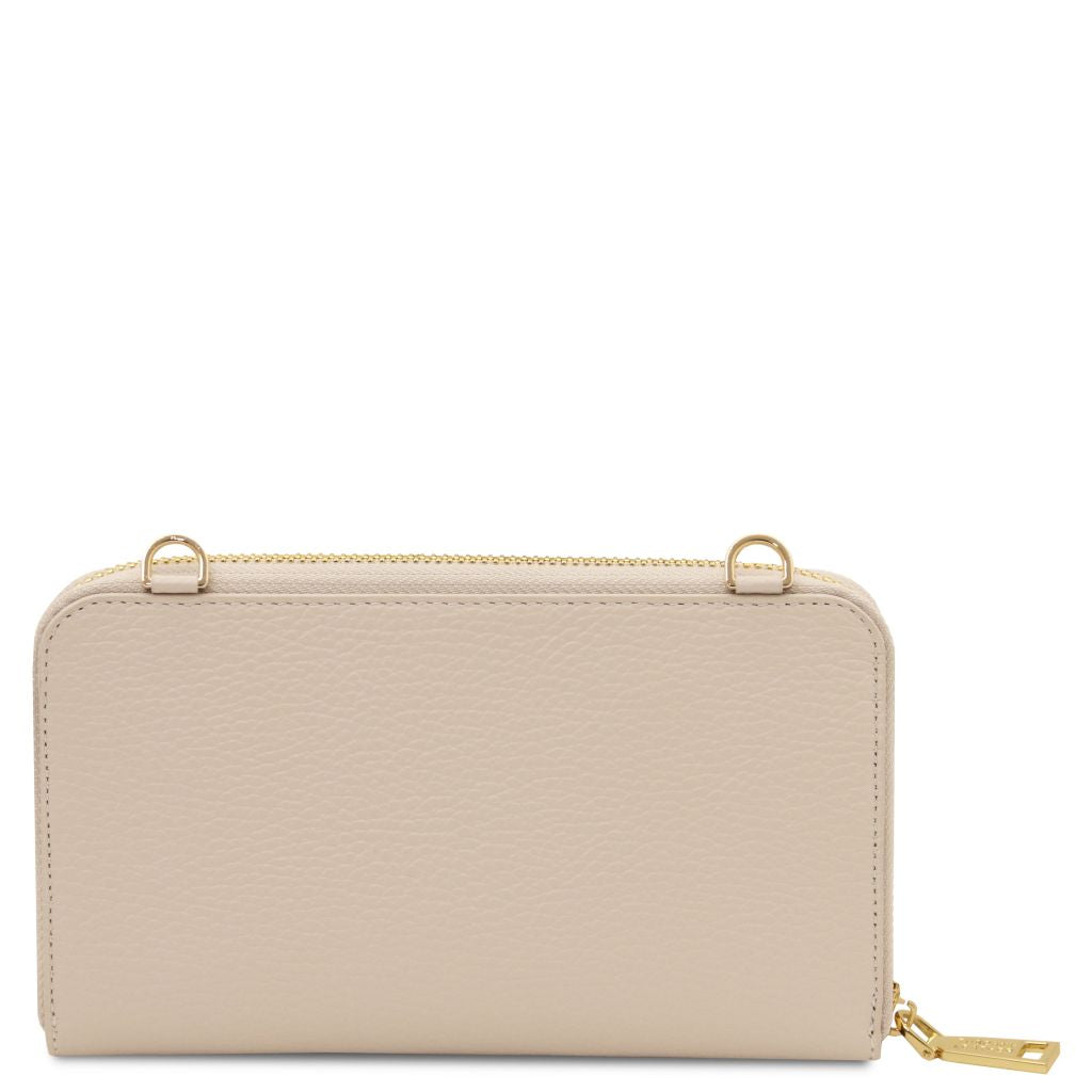 urania-leather-wallet-phone-holder-with-strap-tl142433 - Beige - kuva 3
