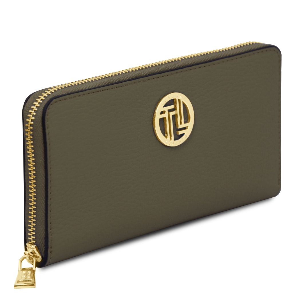 financier-exclusive-zip-around-leather-wallet-tl142485 - Metsänvihreä - kuva 2