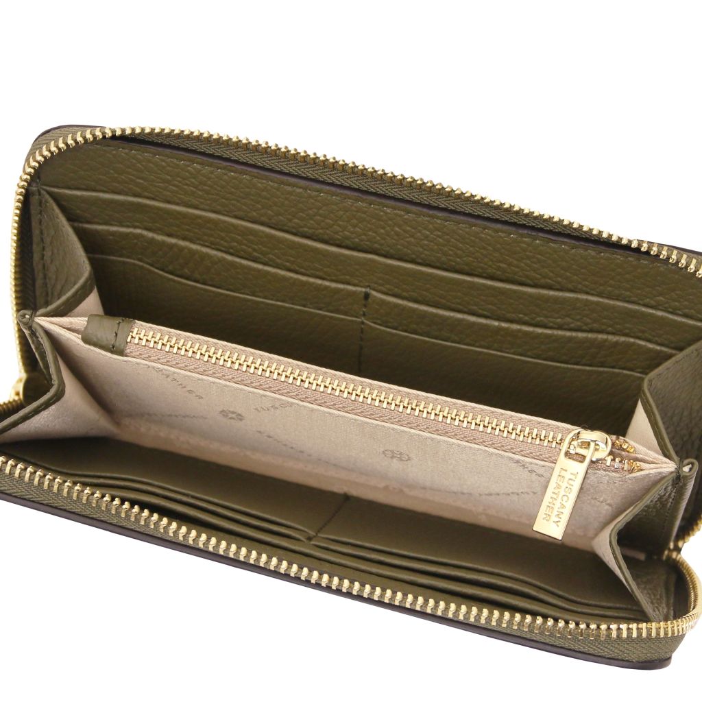 financier-exclusive-zip-around-leather-wallet-tl142485 - Metsänvihreä - kuva 5