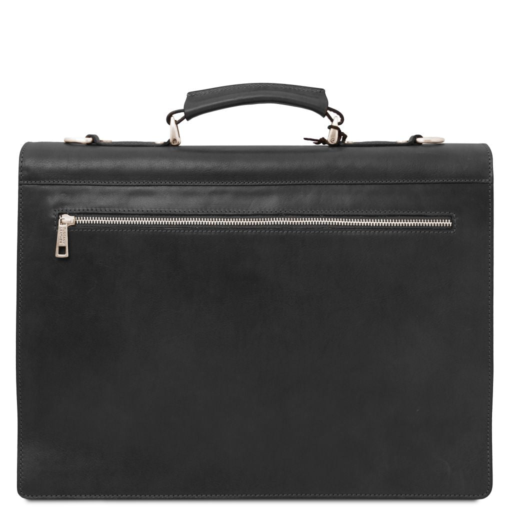 cremona-leather-briefcase-3-compartments-tl142448 - Musta - kuva 3