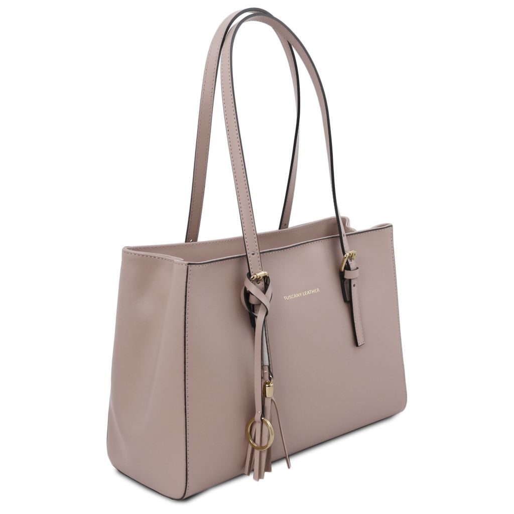 tl-bag-leather-shoulder-bag-tl142037 - Vaalea taupe - kuva 2