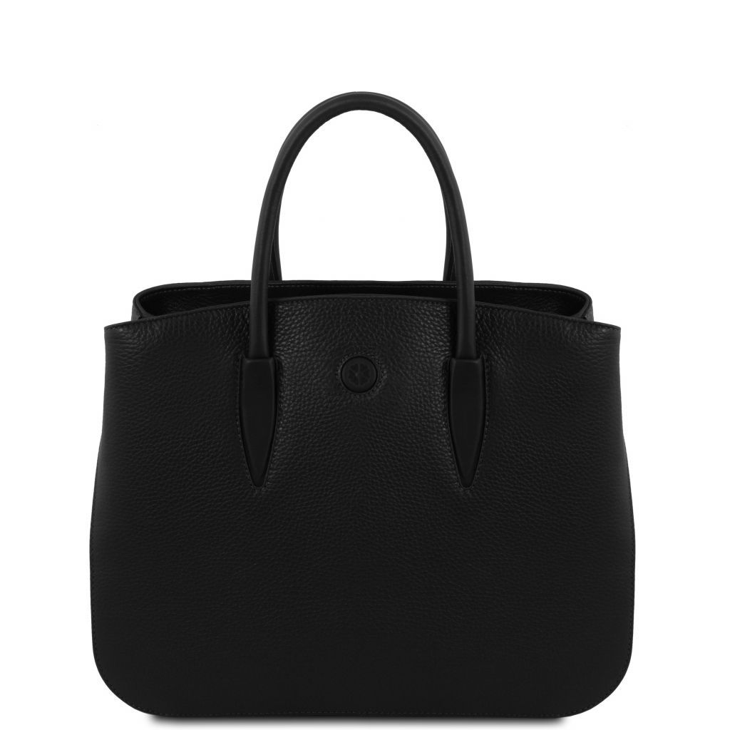 camelia-leather-handbag-tl141728 - Musta