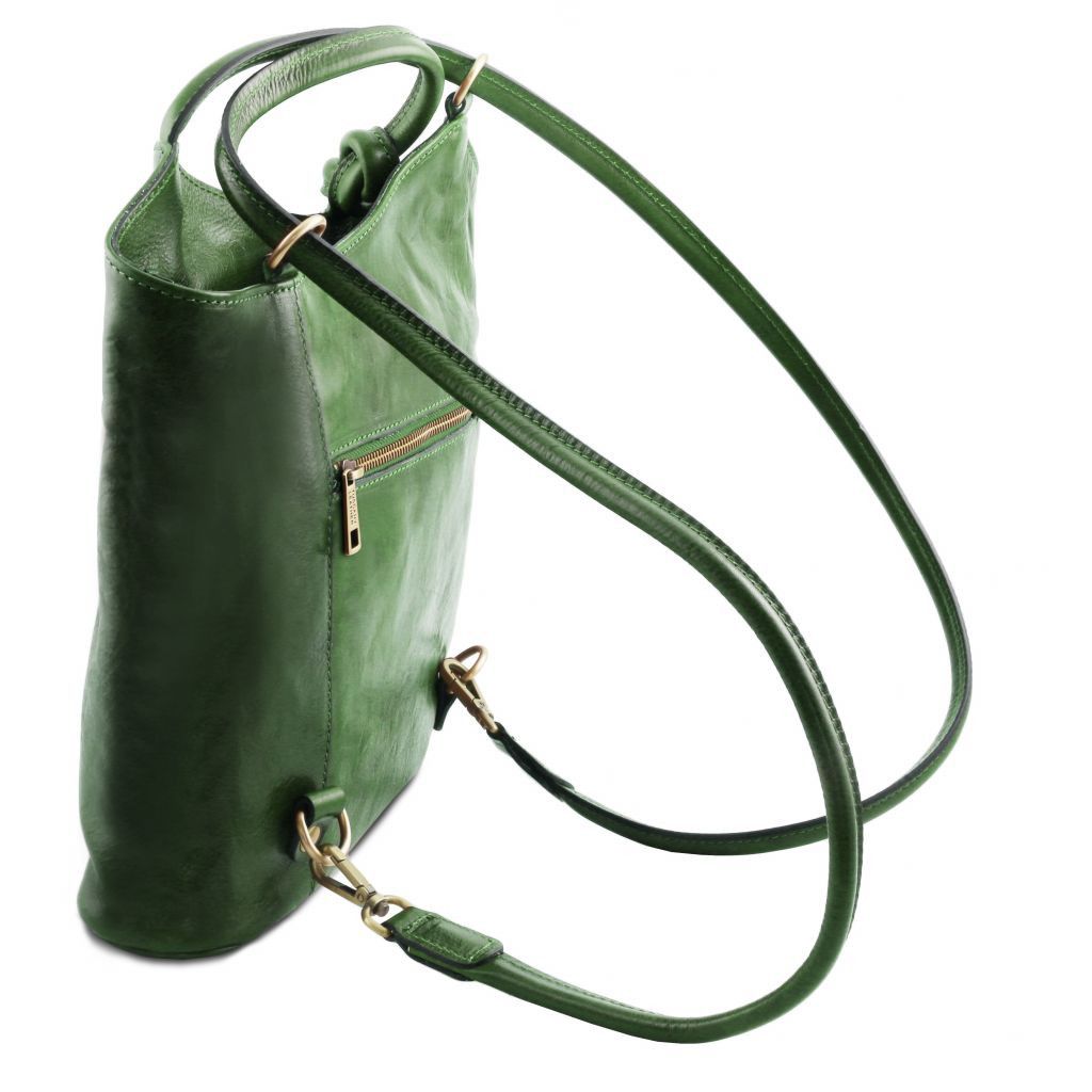 patty-leather-convertible-backpack-shoulderbag-tl141497 - Vihreä - kuva 4